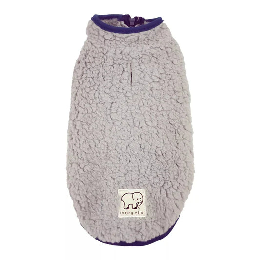 Ivory Ella Half-Zip Sherpa Pet Fleece Pullover - Gray