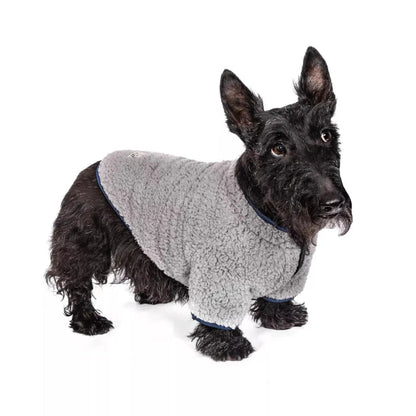 Ivory Ella Half-Zip Sherpa Pet Fleece Pullover - Gray