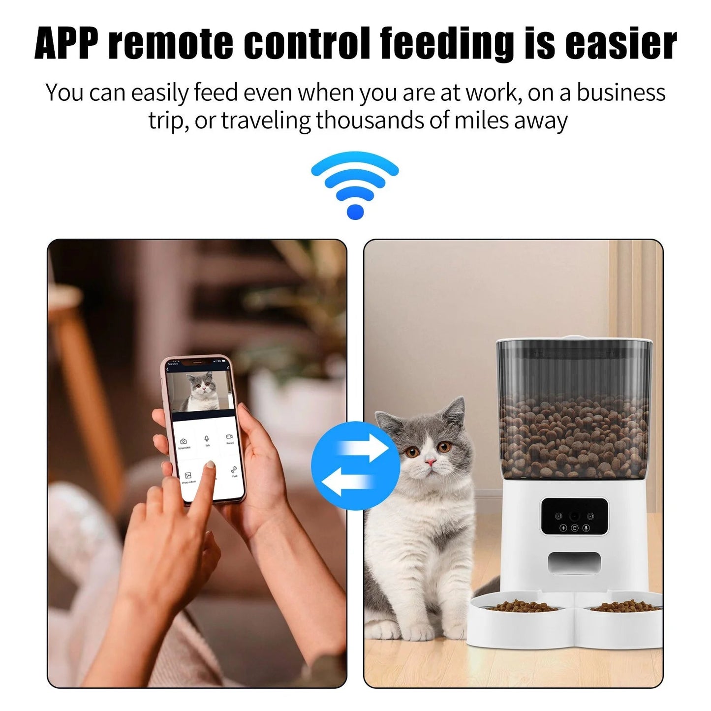 Automatic Pet Feeder Camera WiFi APP Control - 5L Smart 🤖