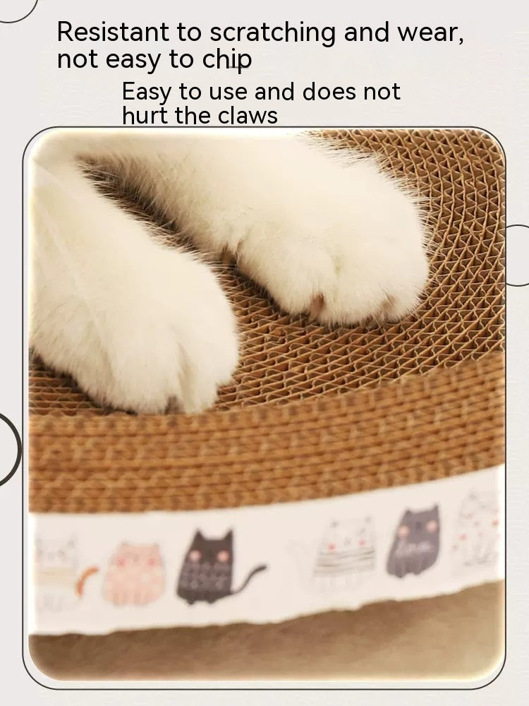 Purrfect Pet Kingdom Cat Scratch Board And Cat Nest Integrated, Wear-resistant An (Cat Scratch Board, Oval Extra Large) - Premium Cat Scratching