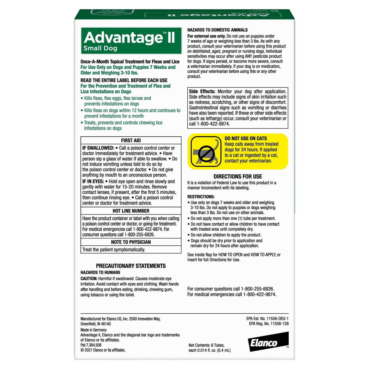 Advantage II Small Dog Flea & Tick Prevention 6 pack for best dog flea control, effective and easy to apply