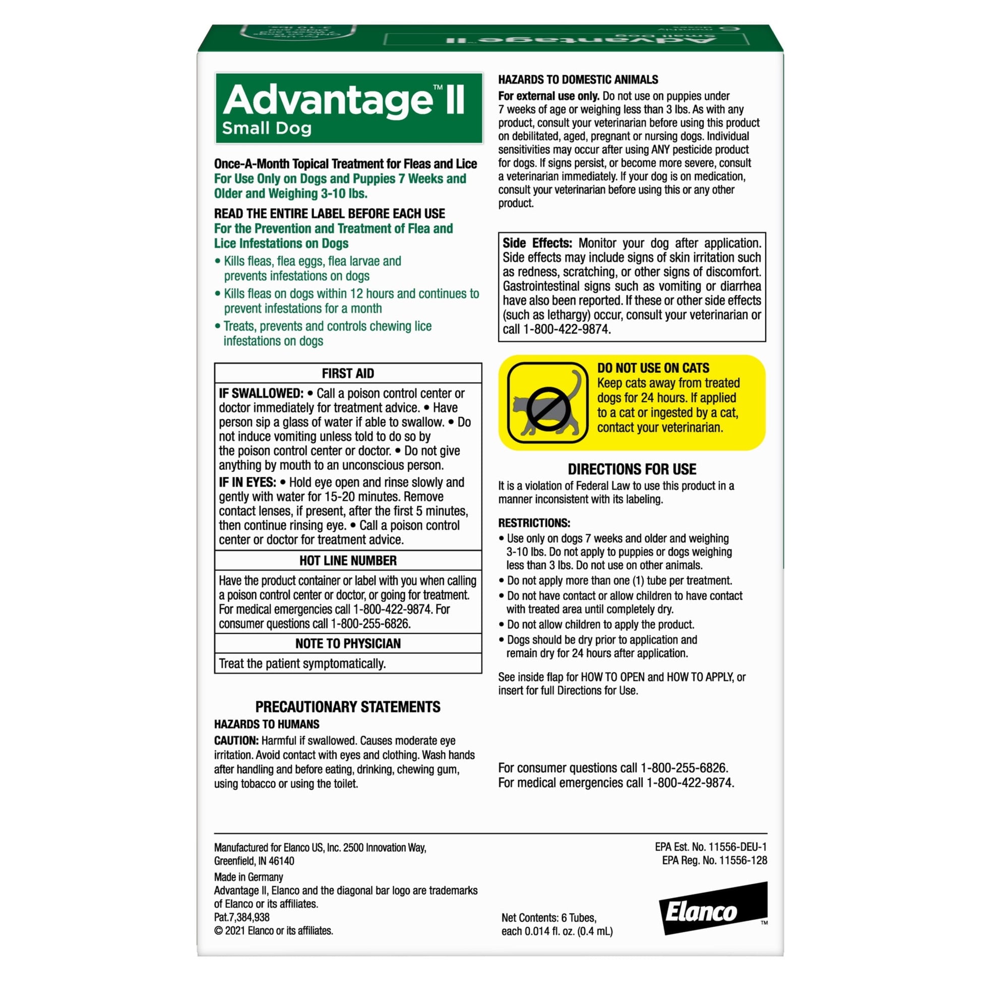 Advantage II Small Dog Flea & Tick Prevention 6 pack for best dog flea control, effective and easy to apply