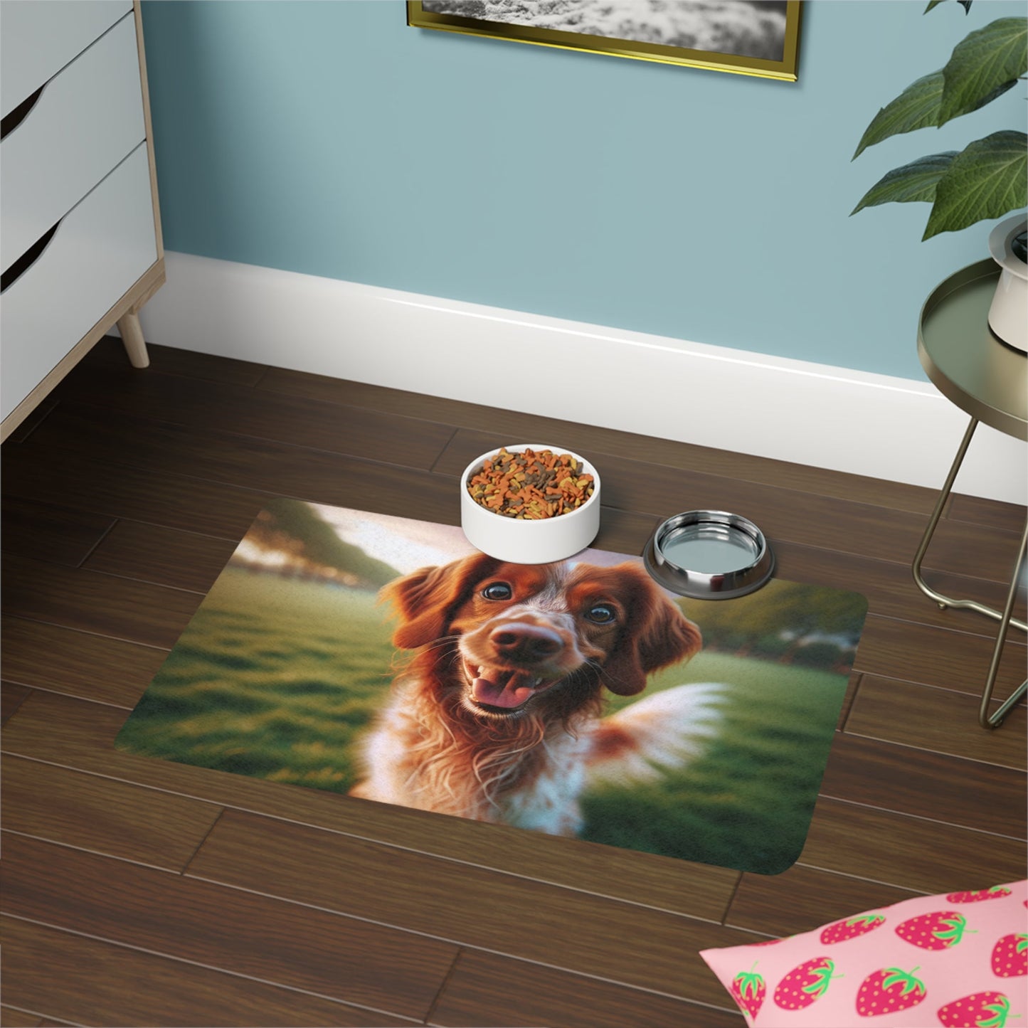 Pet Food Mat (12x18) - Brittany Dog