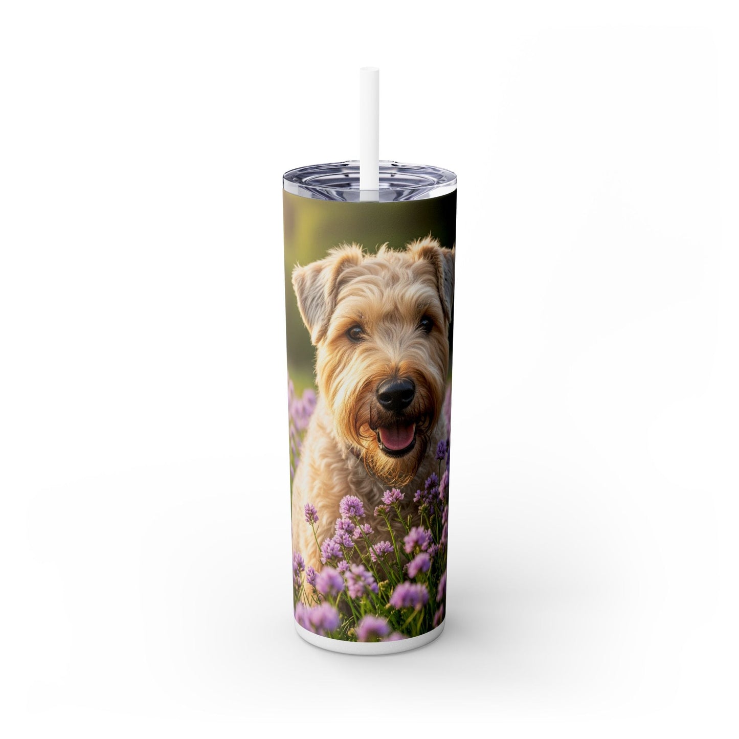 Soft Coated Wheaten Terrier Tumbler with Straw, 20oz