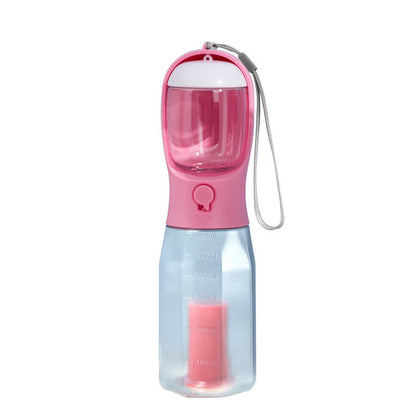 3-in-1 Portable Dog Water Bottle Dispenser with Waste Bag Holder