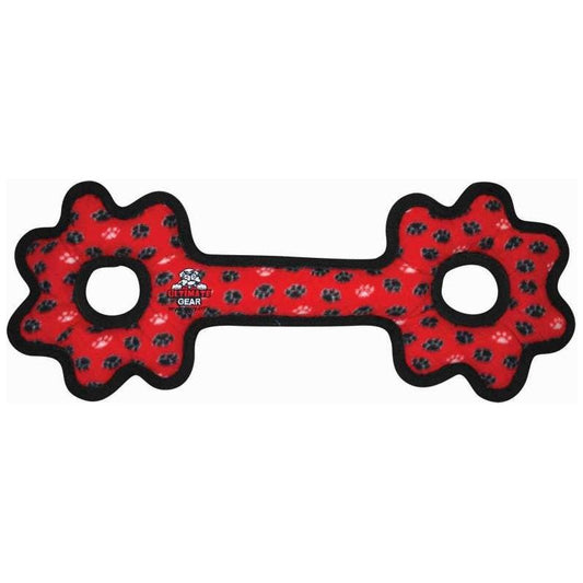 Tuffy Ultimate Tug-O-Gear Red Paws Dog Toy