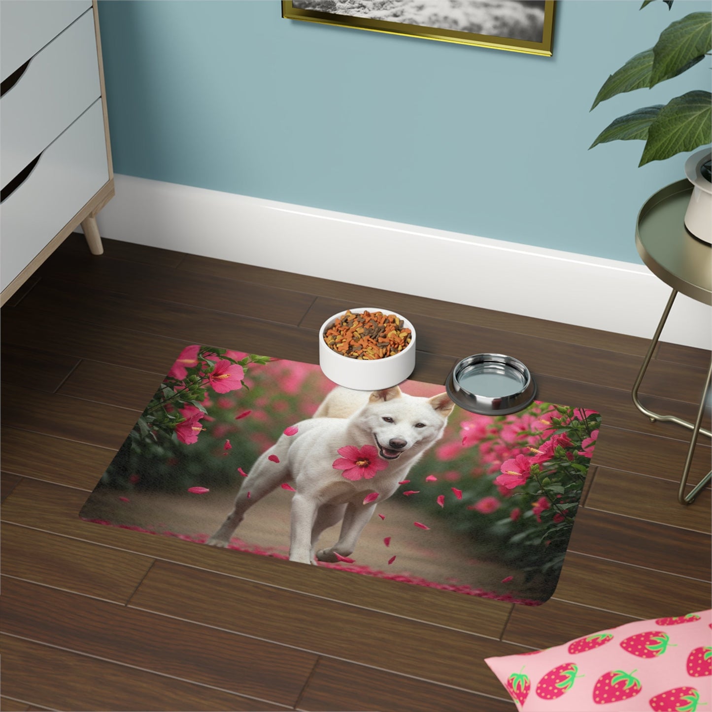 Pet Food Mat (12x18) - Korean Jindo Dog