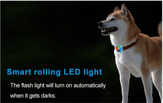 Dog Pet Collar Anti Loss Locator Adjustable Dog Walking Gear - detail view