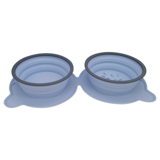 Foldable Silicone Double Food Bowls