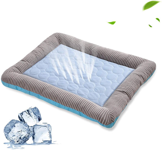 Pet Cooling Mat - Breathable Ice Silk Bed for Dogs & Cats