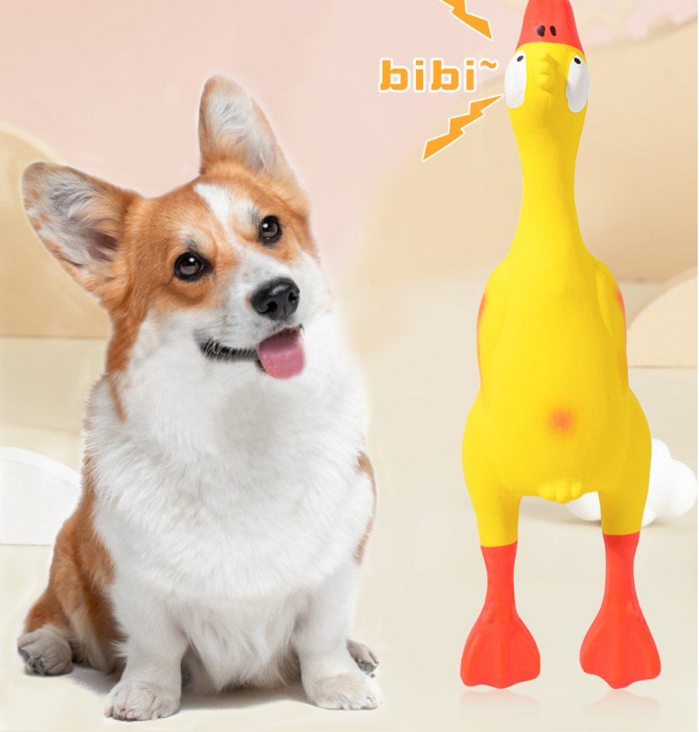 Dog Toy Squeaky Duck - Latex Soft Durable