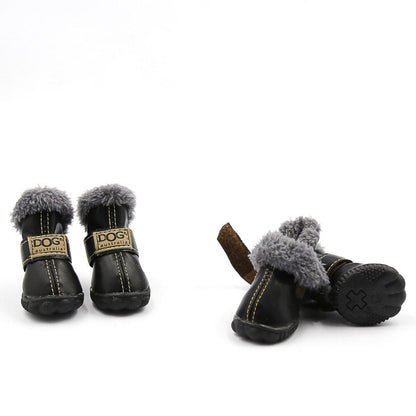 Dog Snow Boots Waterproof Fleece Lined Warm Winter 🥾