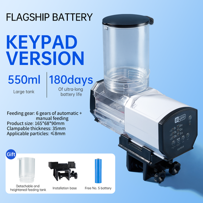 Fish tank feeder intelligent small and large capacity aquarium koi goldfish timed automatic fish feeder