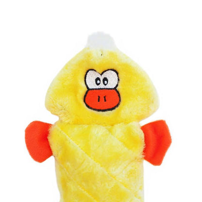 Jigglerz Duck Plush Dog Toy
