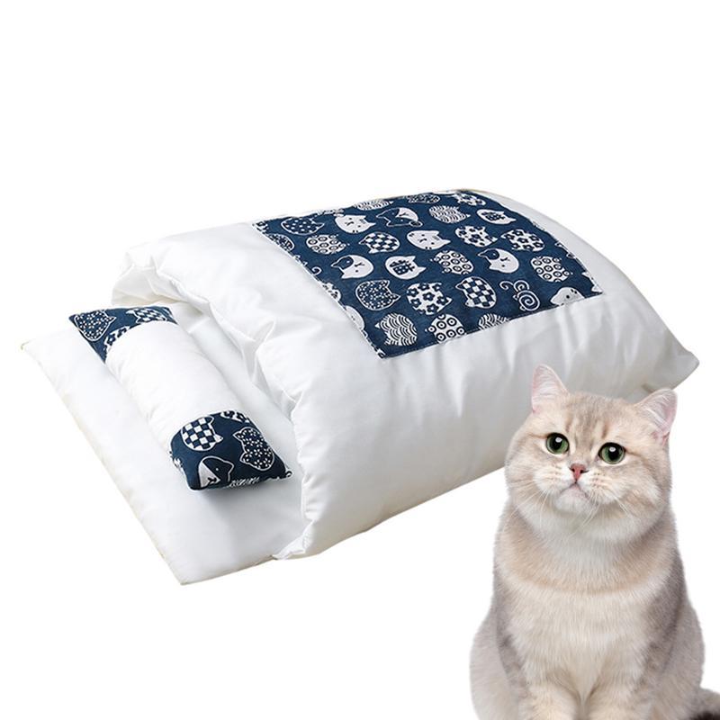 Cat Bed Winter Removable Warm Cat Sleeping Bag Deep Sleep