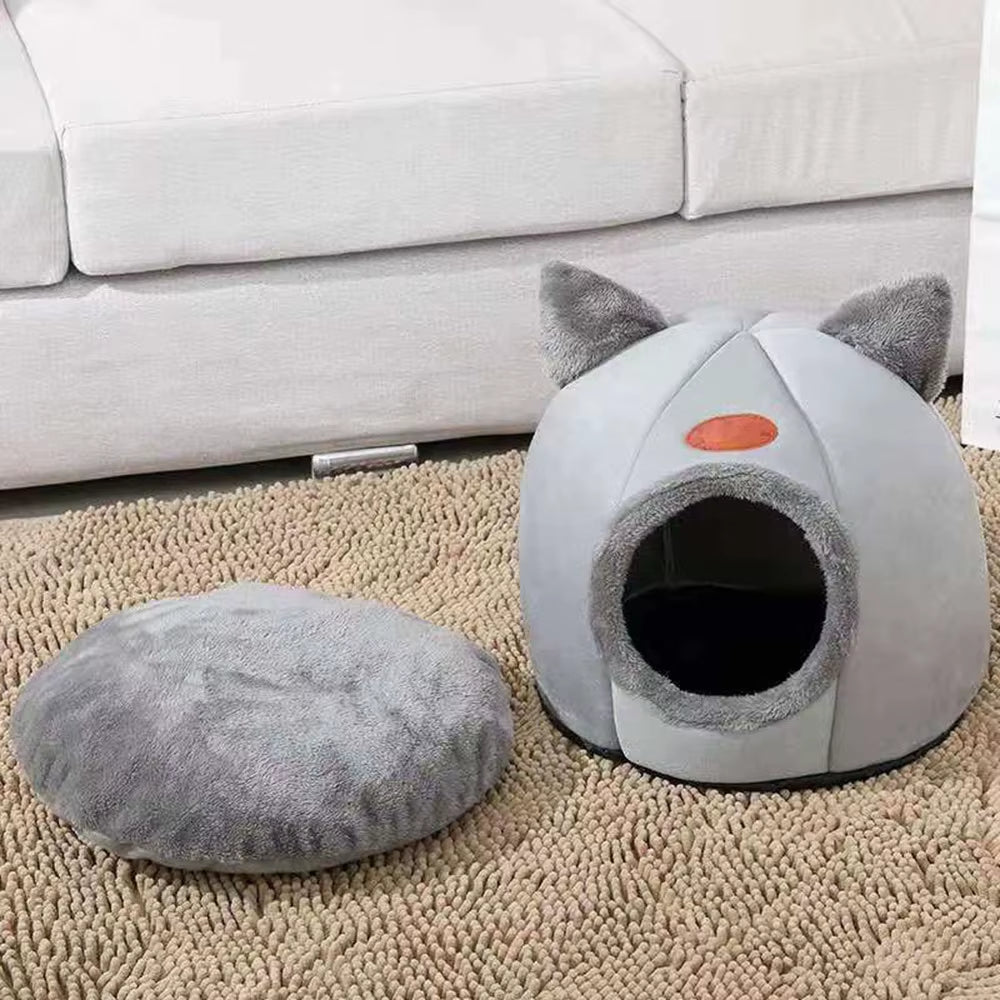 Pet Bed with Cat Ears Cat Bed for Small Medium Large Cats