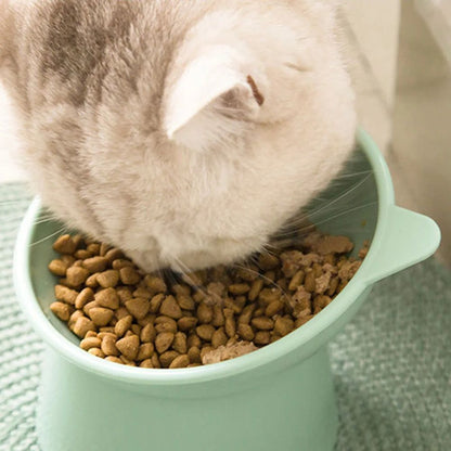Tilted Cat Food Bowl Elevated Cat Bowl Ergonomic Raised Cat