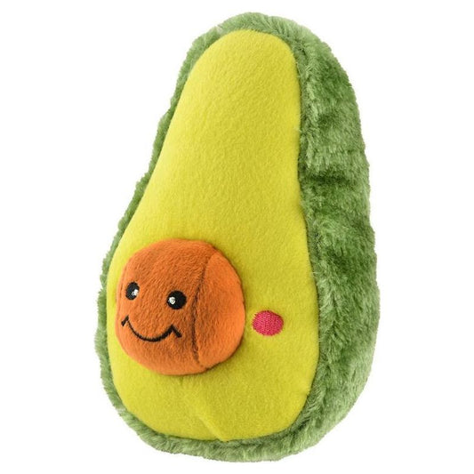 NomNomz Avocado Plush Squeaky Dog Toy