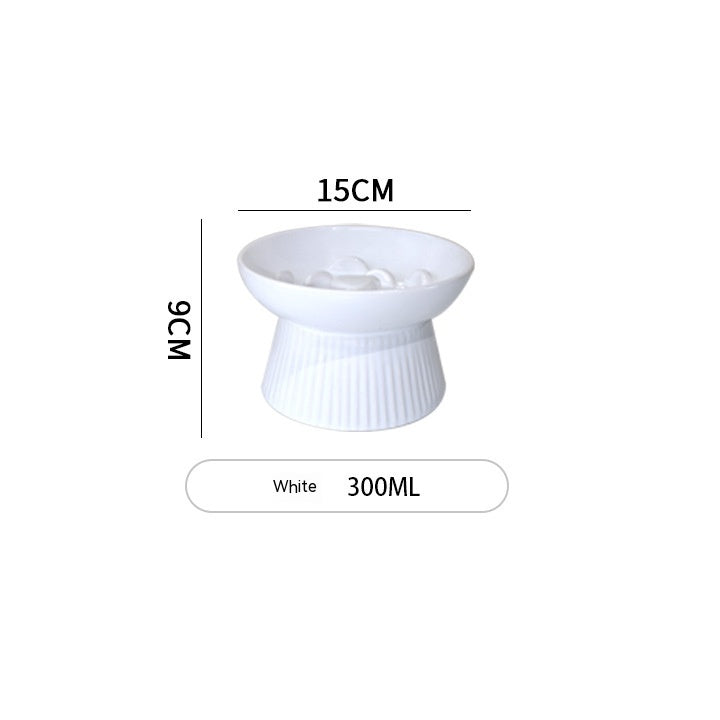 Ceramic Pet Cat Bowl Dog Bowl Anti-choke And Slow Food