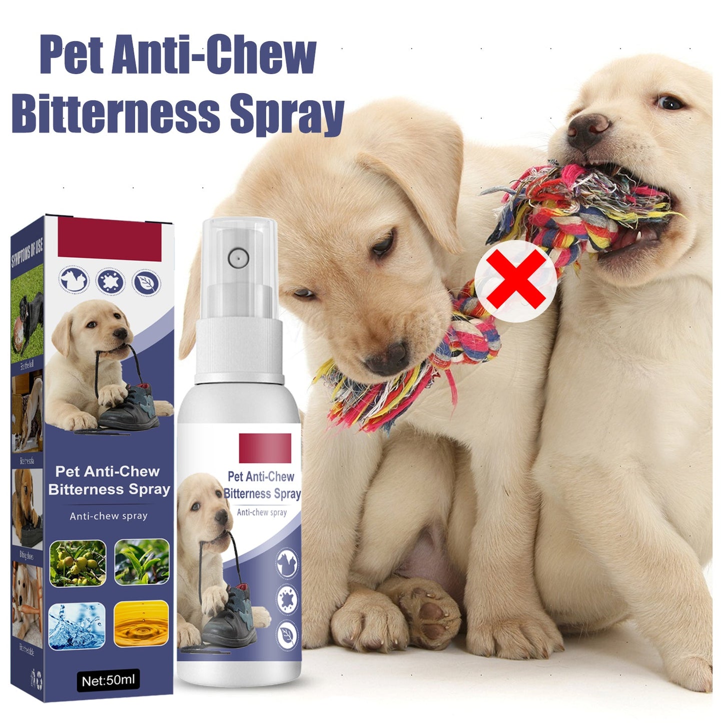 Pet Bitter Anti-Biting Spray, Prevent Dogs Chewing Table And Chair Legs, Scratching Sofa Spray