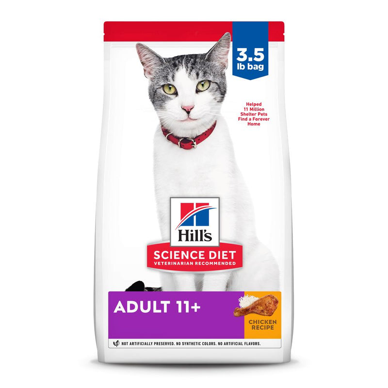Hill's Science Diet Senior 11 Chicken Recipe Dry Cat Food - Purrfect Pet Kingdom