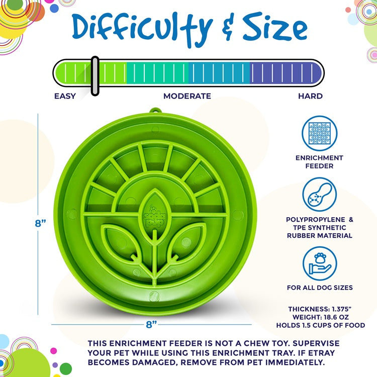 Garden Design eTray - Shallow Slow Feeder Dog Bowl for