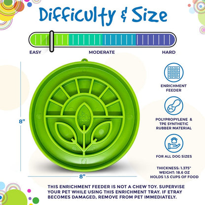 Garden Design eTray - Shallow Slow Feeder Dog Bowl for