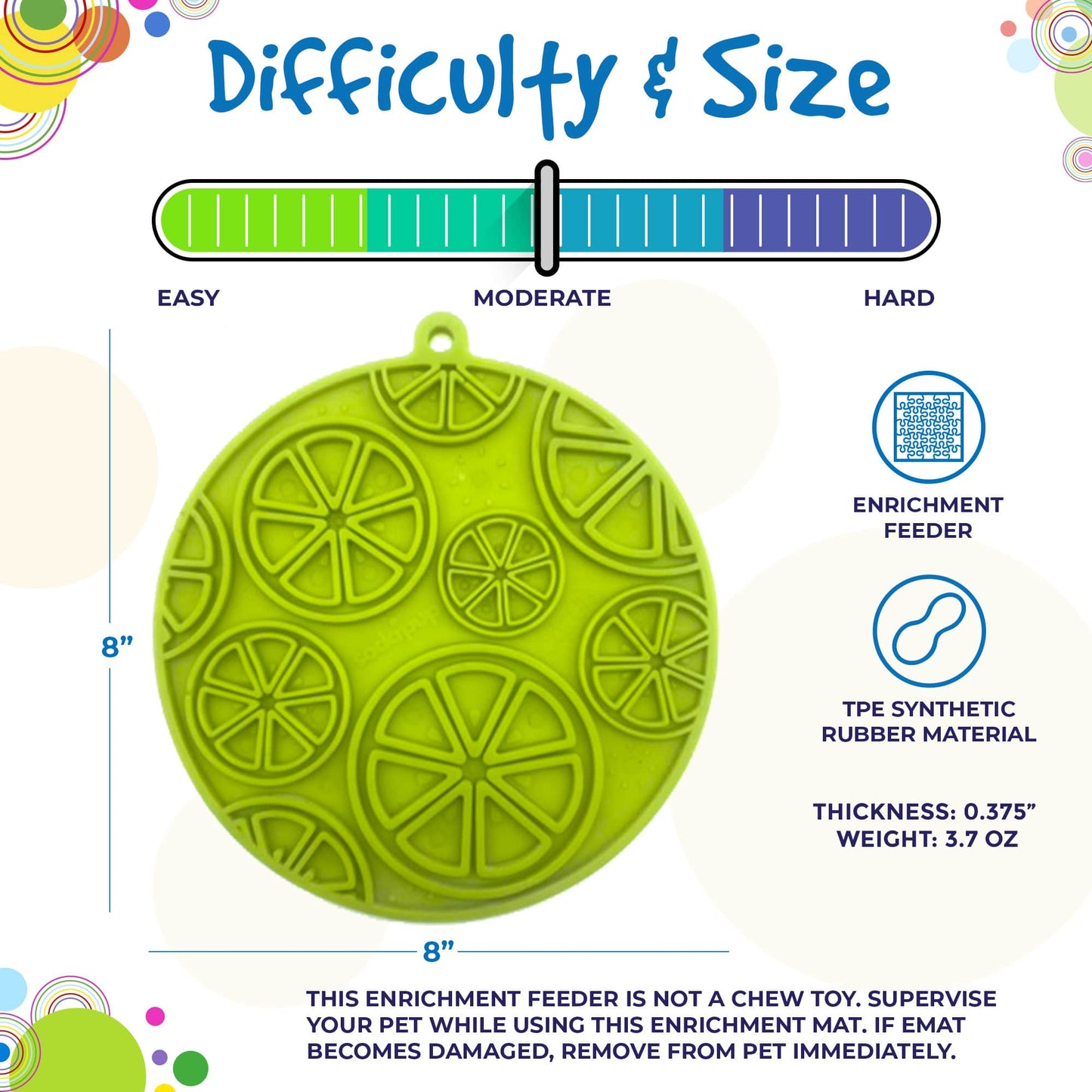 Dog Cat Citrus eMat Enrichment Lick Mat