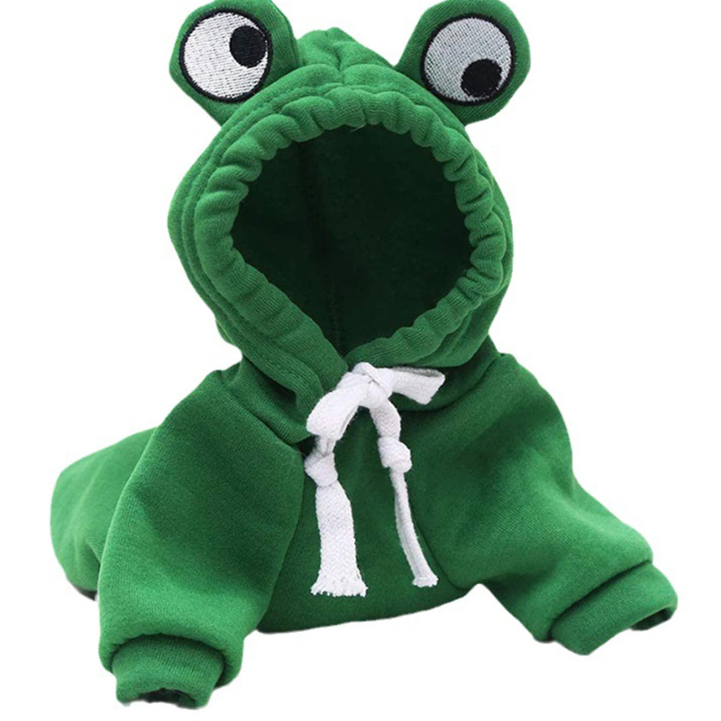 Cute Frog Pet Sweater – Green Hoodie for Small & Medium Dogs - WTN Essentials