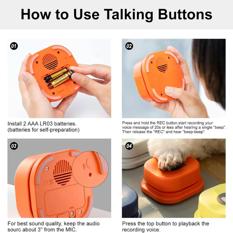 MEWOOFUN Dog Talking Buttons for Pet Communication Toy - WTN Essentials