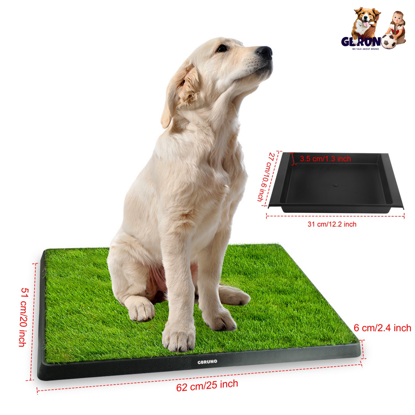 GBruno Dog Potty Training Grass Pad
