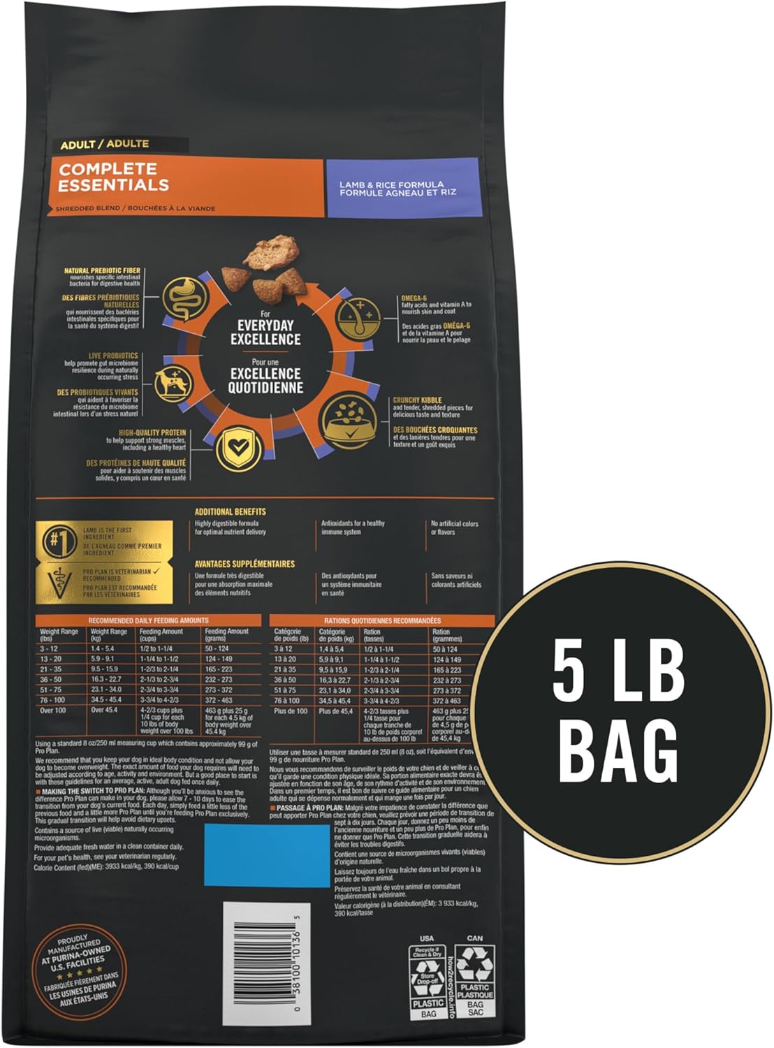 Purina Pro Plan Complete Essentials Adult Shredded Blend Lamb & Rice Formula - Pro Plan Dry Dog Food - The Family Pet