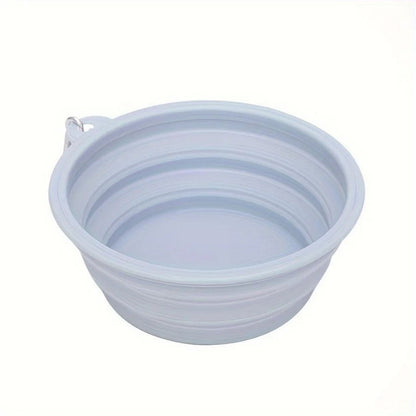 Hanging Dog Pet Folding Silicone Bowl Outdoor Travel