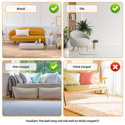 Cat Toys Ball Fast Rolling in Pouch Rechargeable Motion