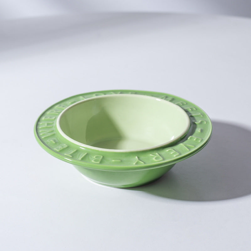 UFO Ceramic Cat Bowl Dog Bowl Rack Neck Protection