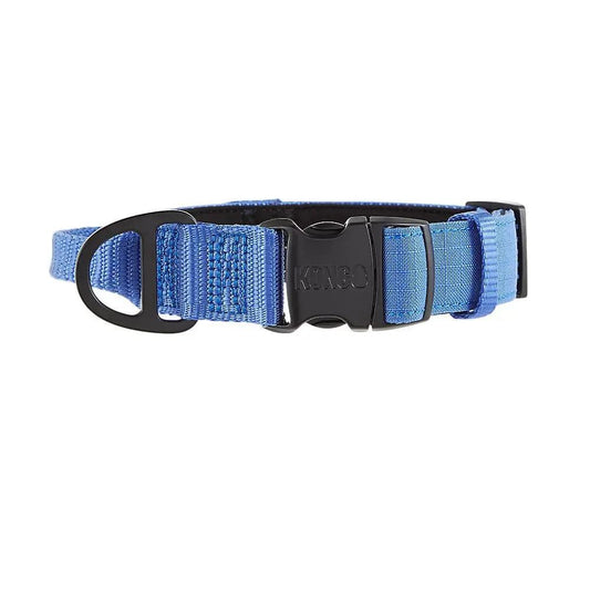KONG Ultra Durable Padded Comfort Handle Dog Collar XL Blue Adjustable Control