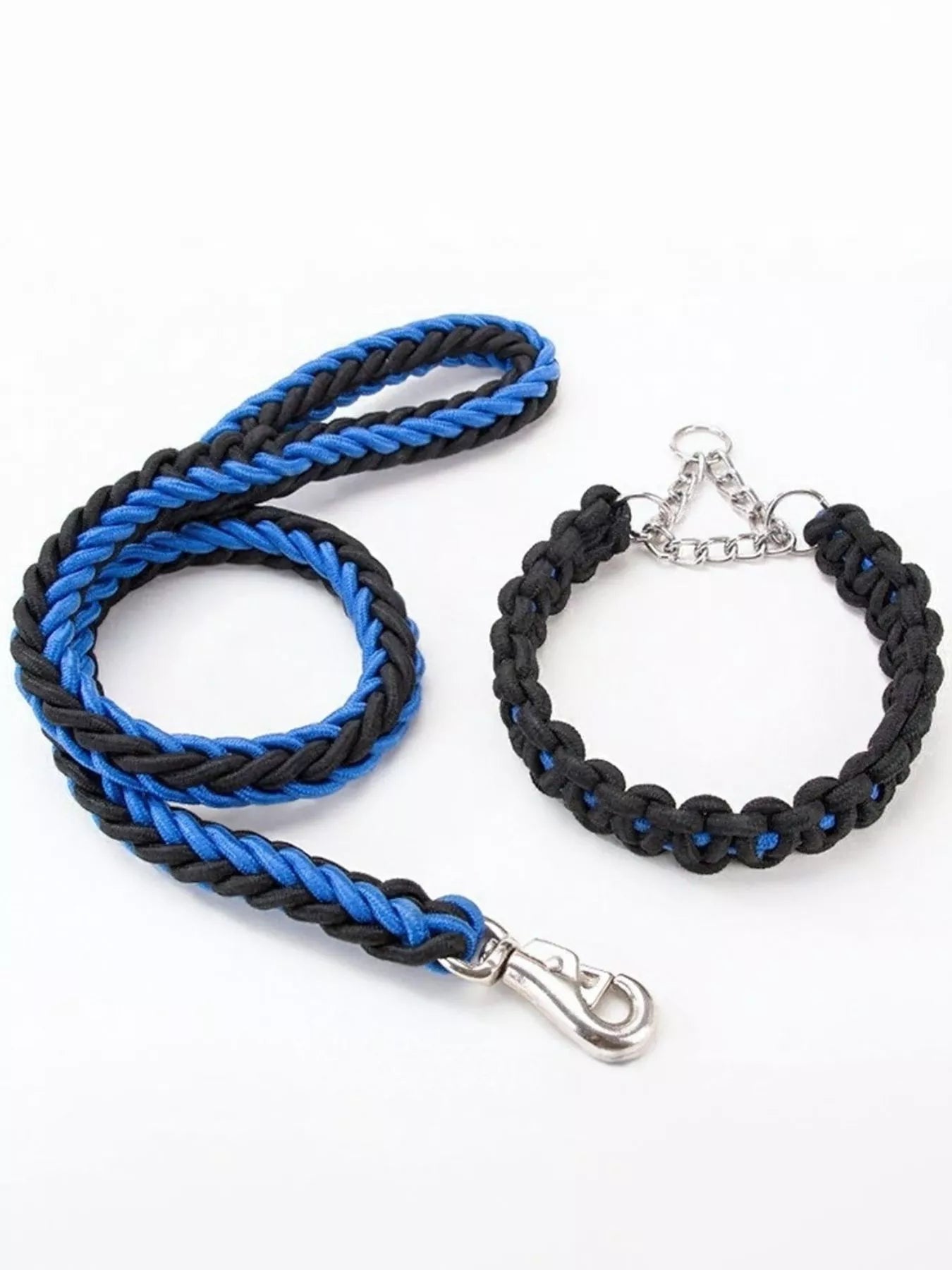 2 Piece Braided Rope Pet Leash with Metal Clasp