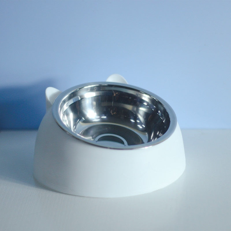 Stainless Steel Dog Bowl Double Bowl Cervical Protection