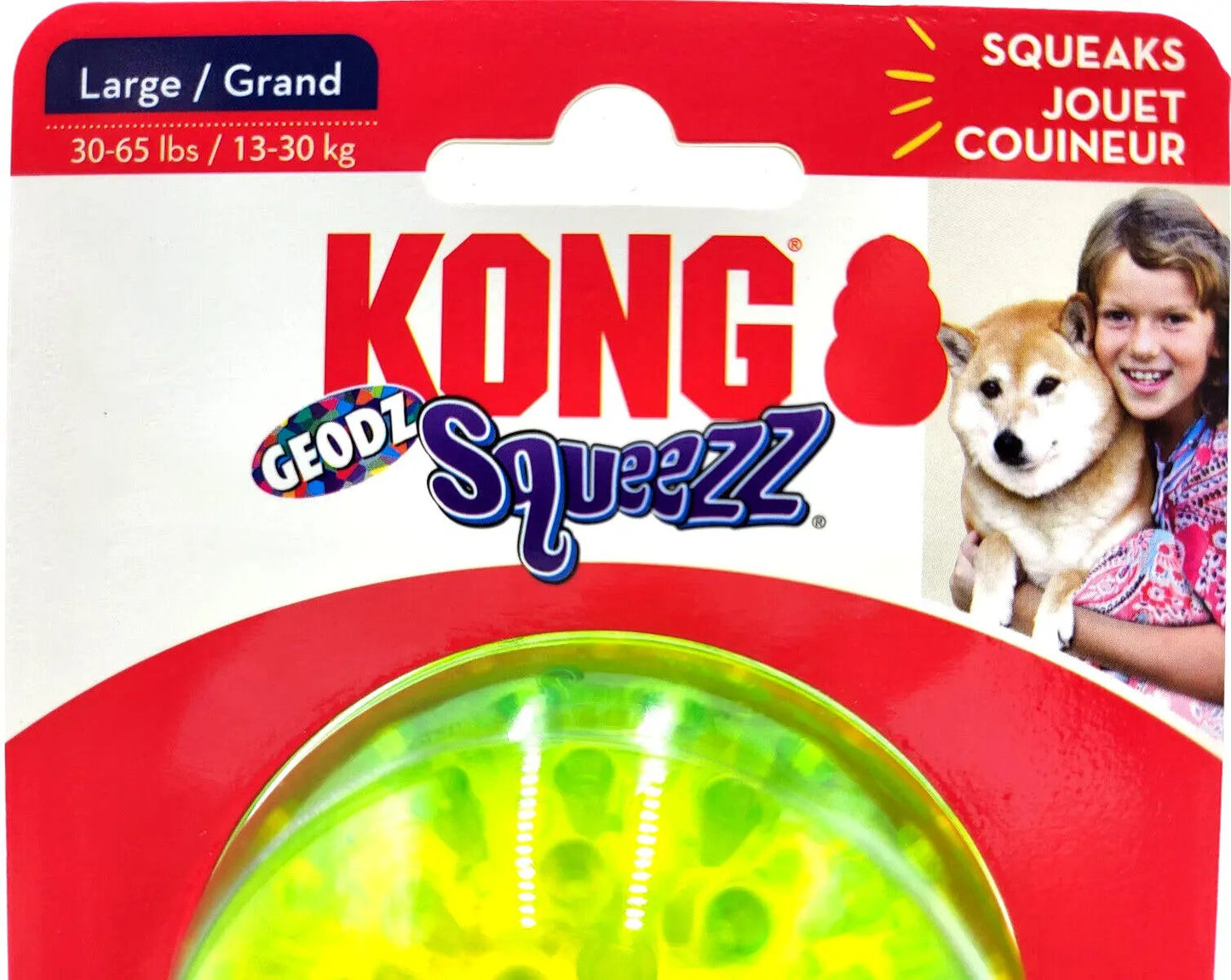 KONG® Squeezz Geodz Ball Large 2Pk Floating Squeaky