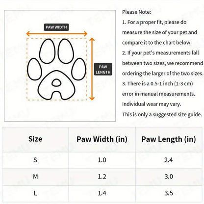 Cute Paw Hot Pink Non-Skid Bottom Warm Pet Socks - 4pc