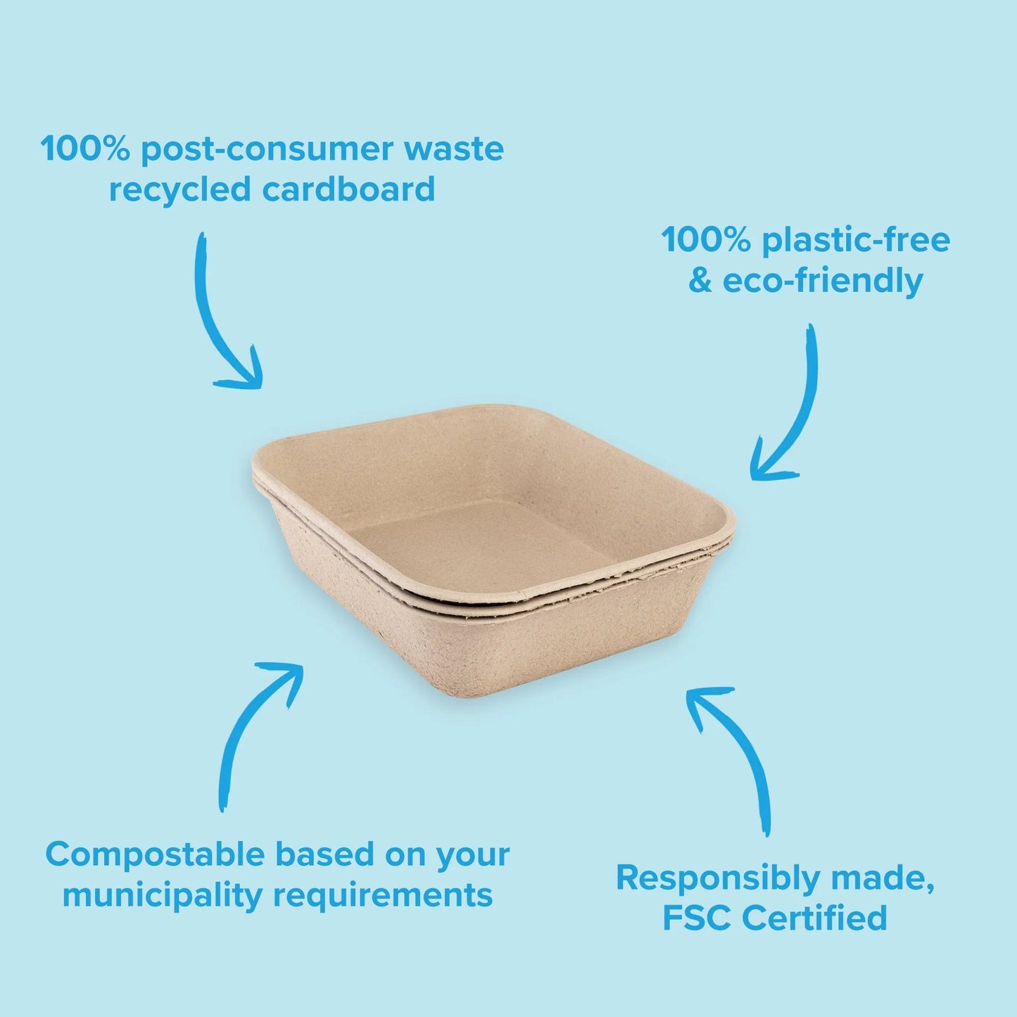 Disposable Cat Litter Box Eco-Friendly Recycled Cardboard