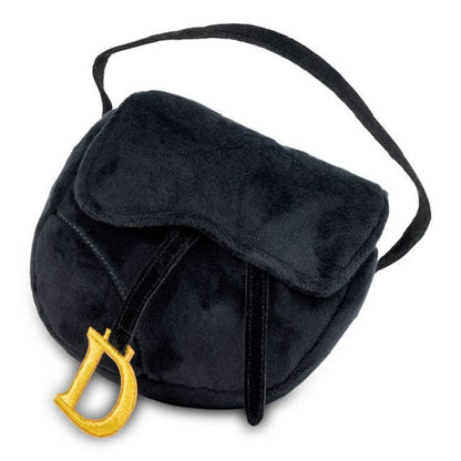 Doggyior Black Luxury Bag Plush Dog Toy