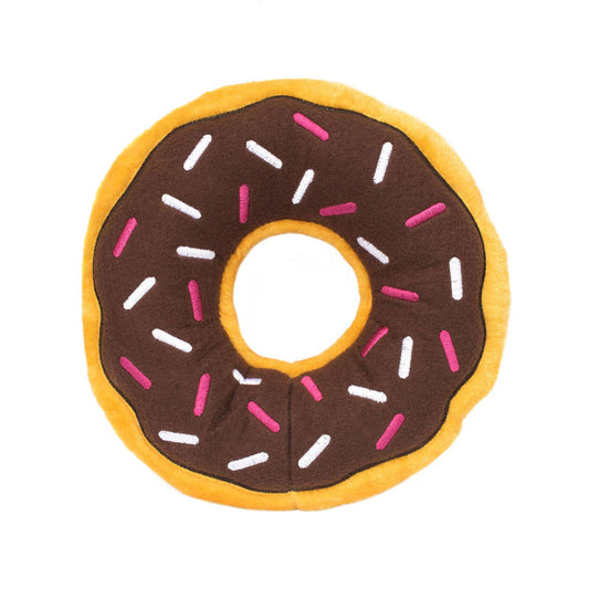 Jumbo Donutz Chocolate Sprinkles Squeaky Dog Toy