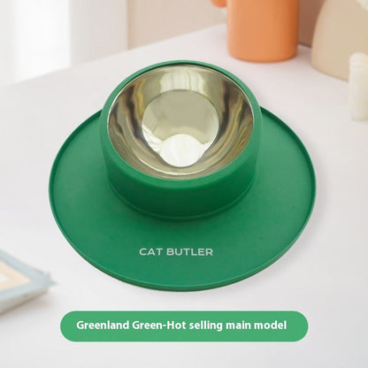 Cat And Dog Bowl Silicone Stainless Steel Pet Non-slip