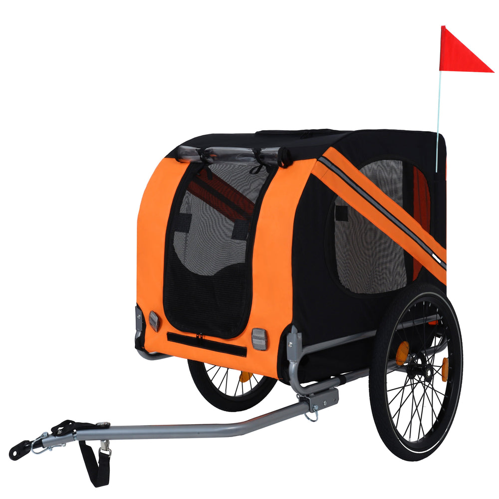 Large Folding Bike Trailer for Dogs – 66LB Capacity