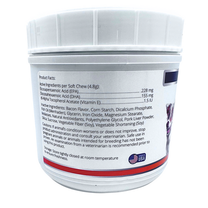 PiccardMeds4pets Skin and Coat Omega-3 Soft Chews Small Dogs