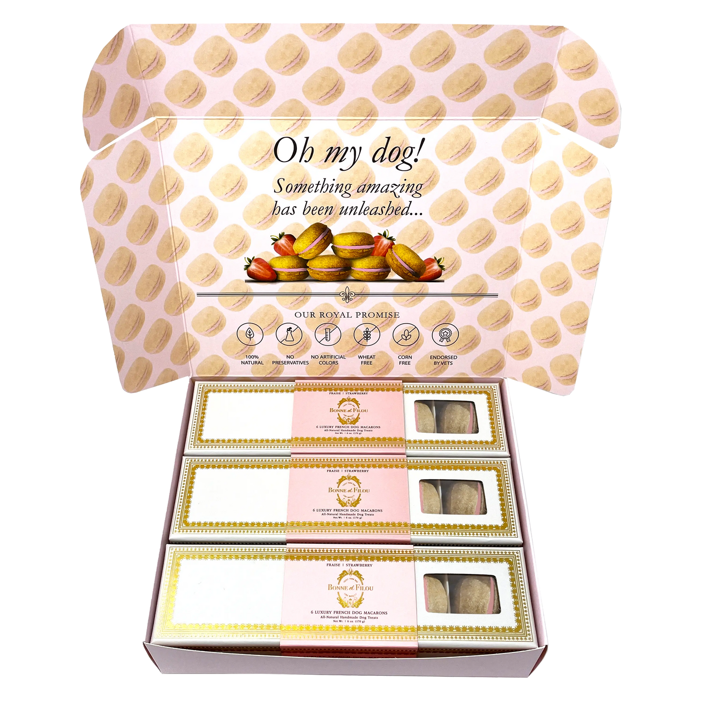 Dog Macaron Combo Gift Box (18 French Dog Macarons) | Purrfect