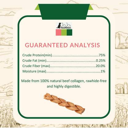 All-Natural Braided Collagen Stick Dog Treats, Supports