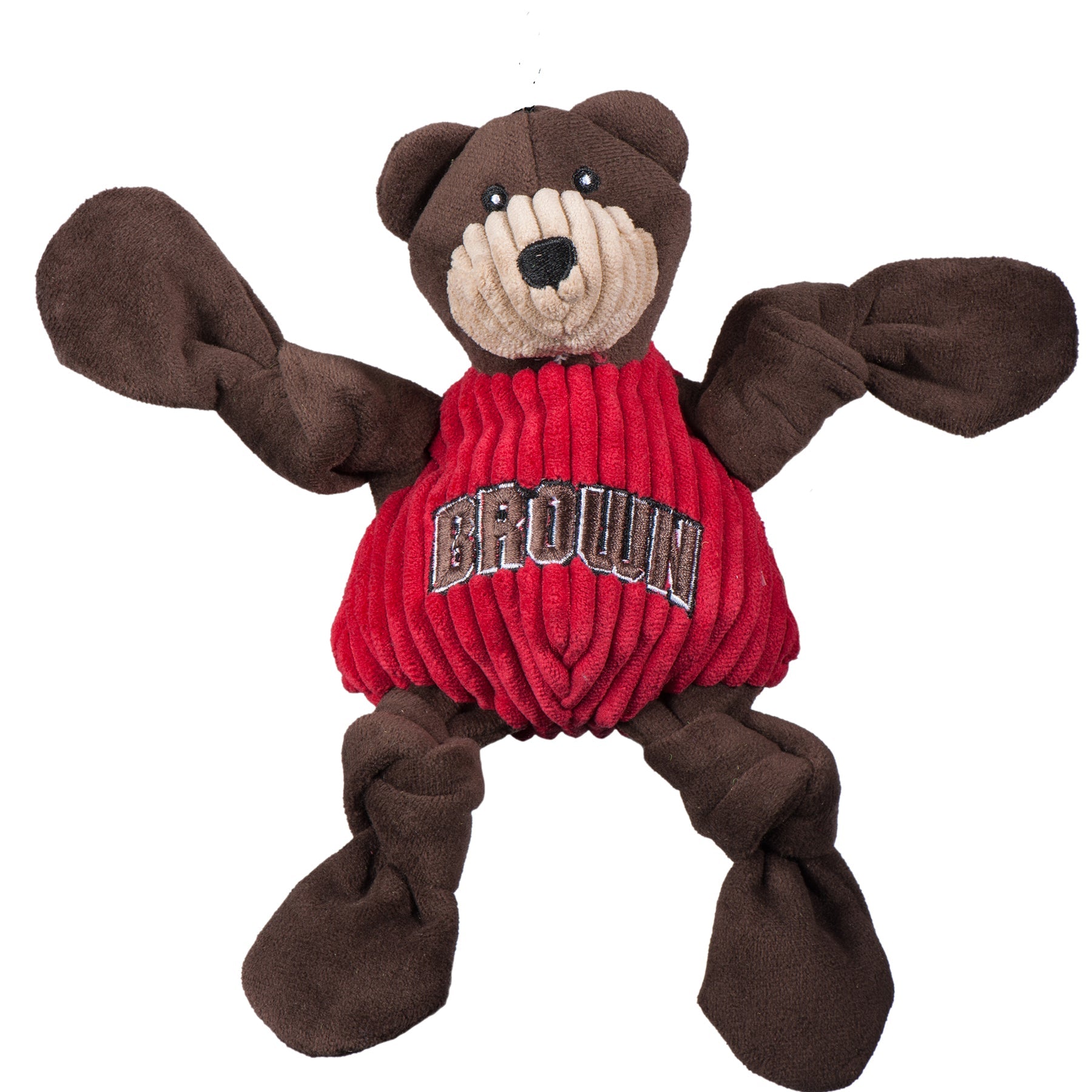 Dog Toy NCAA Brown University Bruno the Bear Knottie Plush - detail product image for dog toy