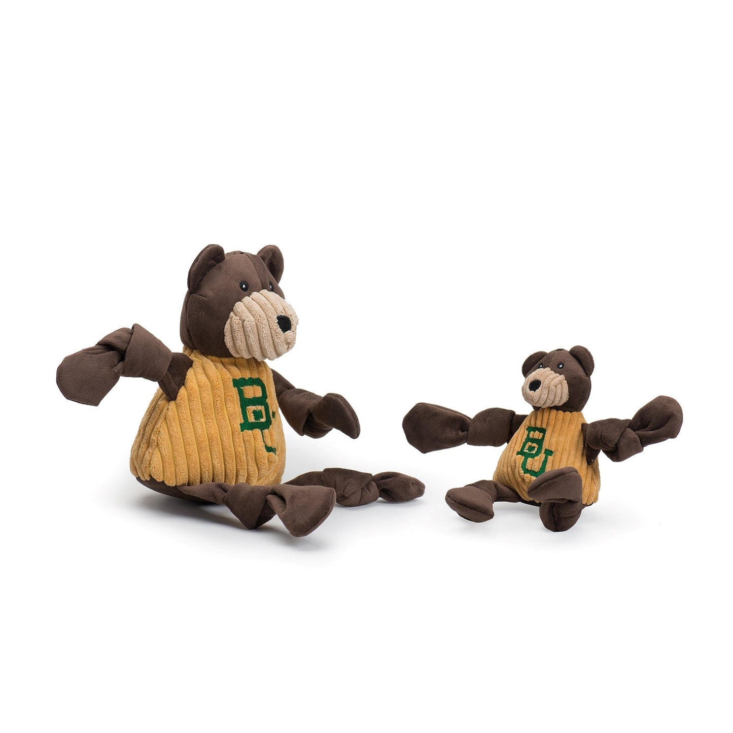 Dog Toy NCAA Baylor University Bruiser the Bear Knottie - lifestyle product image for dog toy